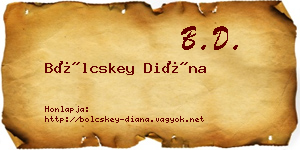 Bölcskey Diána névjegykártya