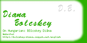 diana bolcskey business card