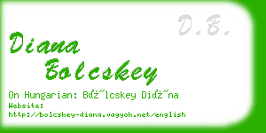 diana bolcskey business card